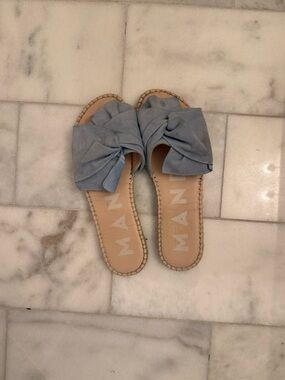 Manebi Blue Knot Slide Sandals - Women's Casual Slip-Ons 39
